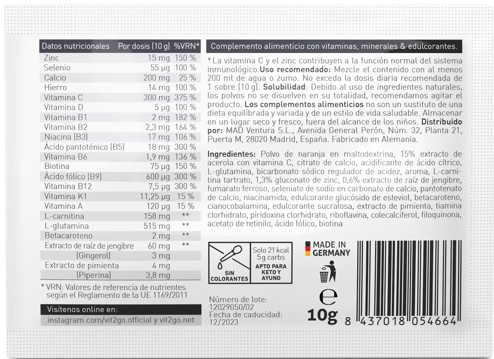 IMMUNITY DOYBAG (25 raciones) IMM